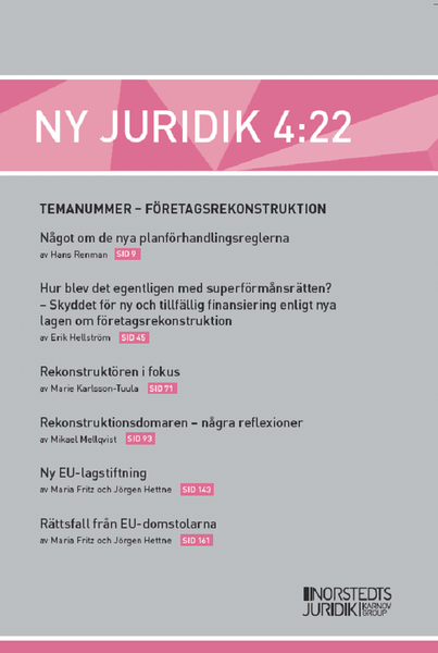 Ny Juridik 4:22