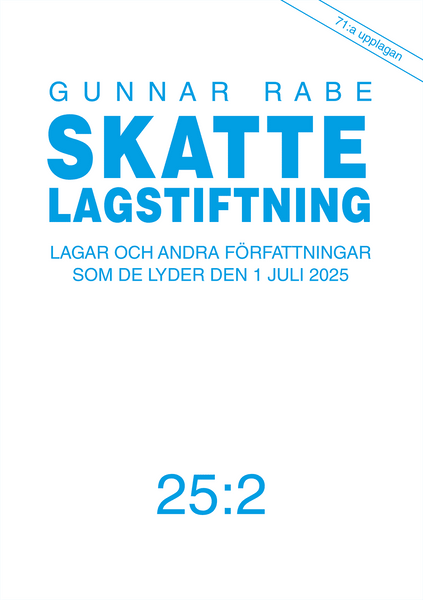 Skattelagstiftning 25:2