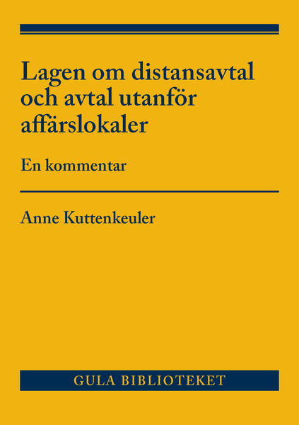 Lagen om distansavtal och avtal utanför affärslokaler